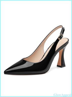 Women's Pointy Toe Slingback Heels 3.5 Inch Stiletto Dress Pumps